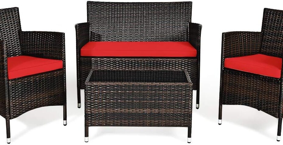Transform Your Outdoor Space: Goplus 4-Piece Rattan Patio Set Review