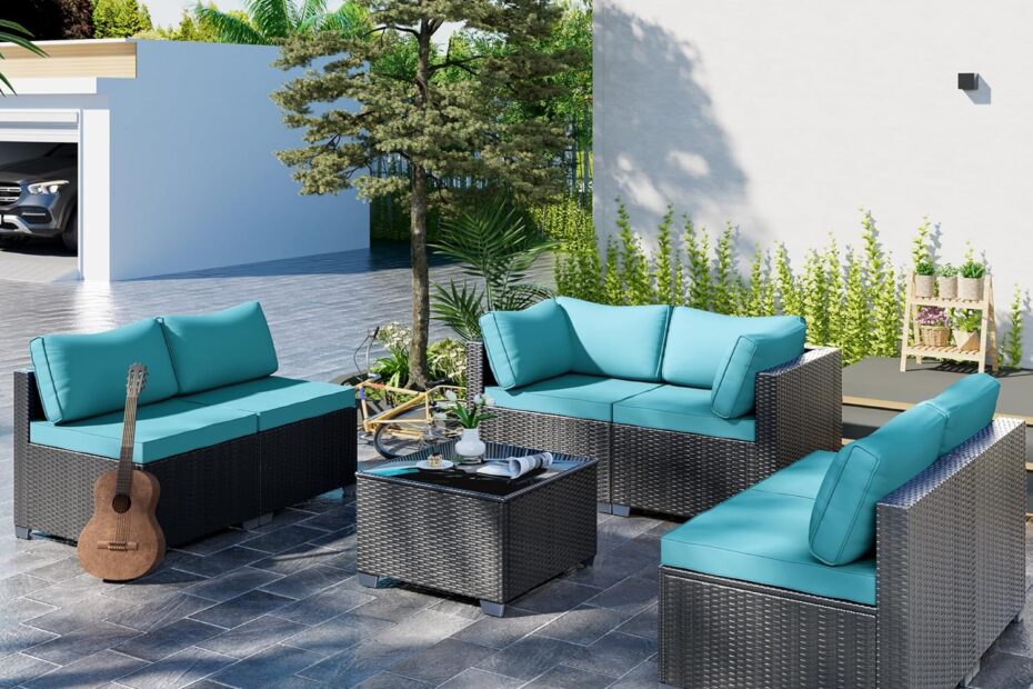 Transform Your Outdoor Space: Review of the 7-Piece Modular Patio Sectional Sofa Set