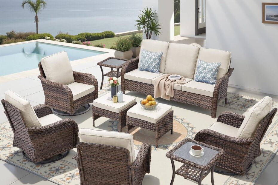 Transform Your Outdoor Space: Review of the 9 Piece Wicker Patio Furniture Set