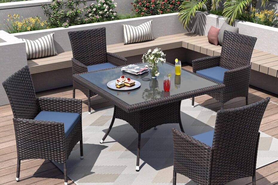 Transform Your Outdoor Space: Review of the ALAULM 5-Piece Patio Dining Set