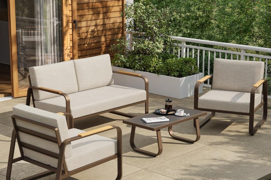 Transform Your Outdoors: EAST OAK 4-Piece Patio Furniture Set Review!