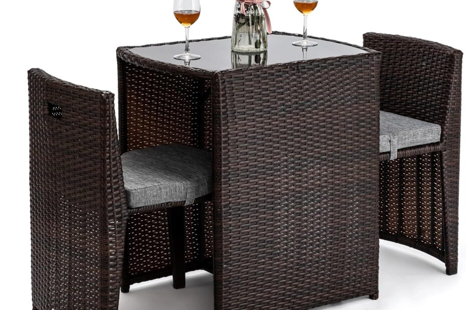 Transform Your Space: Bonnlo 3 PCS Wicker Patio Bistro Set Review