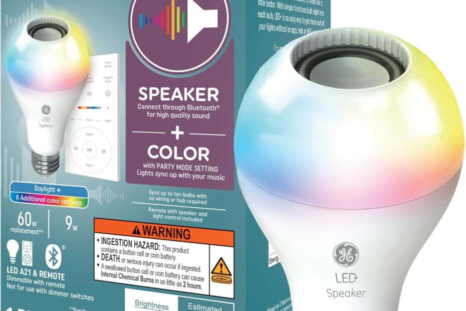 Transform Your Space: GE LED+ Color Changing Speaker Bulb Review