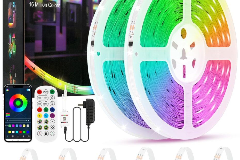 Transform Your Space: Review of IC+RGB 100FT LED Strip Lights for Ultimate Ambiance