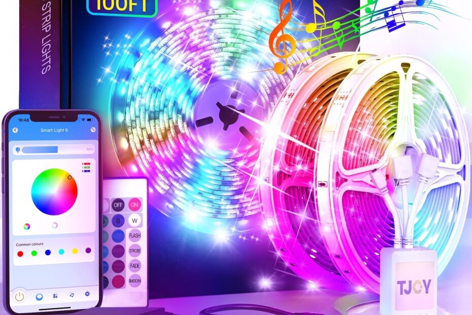 Transform Your Space: TJOY 100ft RGB LED Strip Lights Review