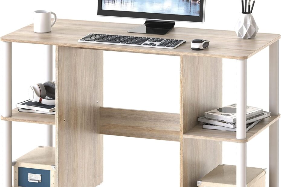Transform Your Workspace: SHW 38-Inch Oak Wood Desk Review