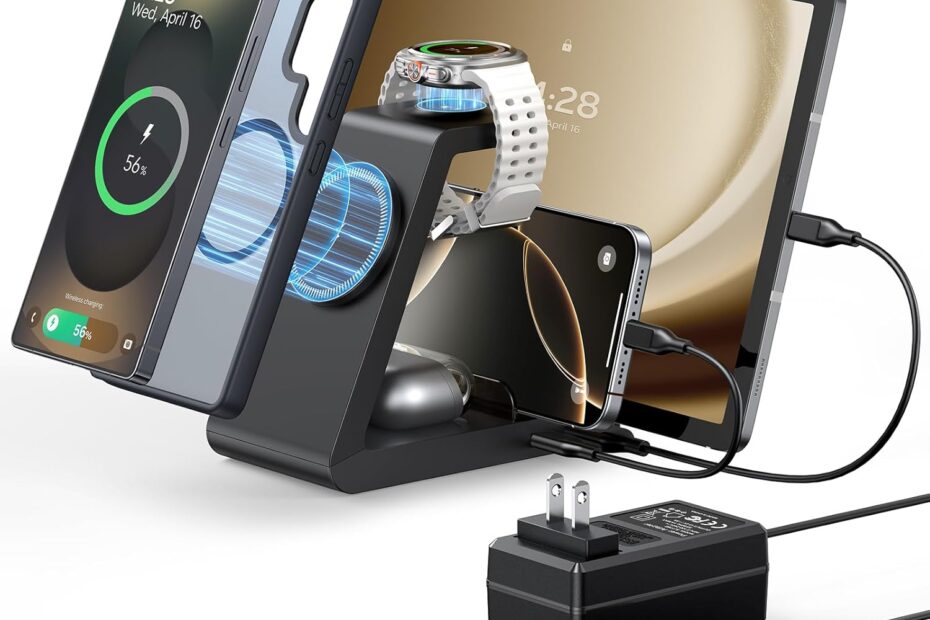 Ultimate 5 in 1 Magnetic Wireless Charging Station: Fast, Efficient, and Vital for Your Samsung Gear!