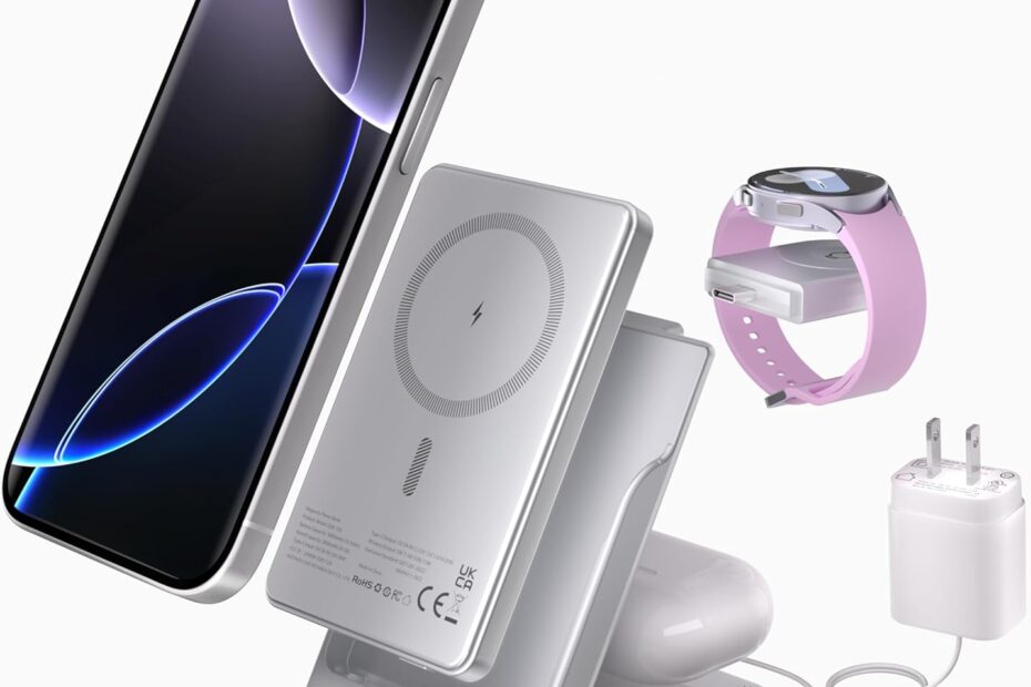 Ultimate 5-in-1 Wireless Charger: Your Go-To Station for Apple & Samsung Devices!