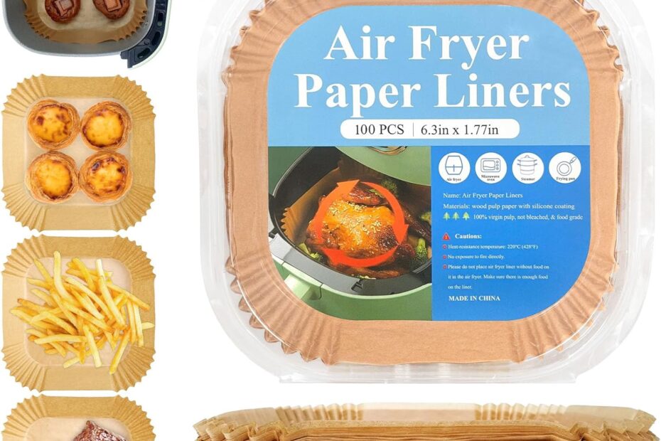 Ultimate Convenience: Review of 100 Packs Square Air Fryer Liners for Effortless Cooking!
