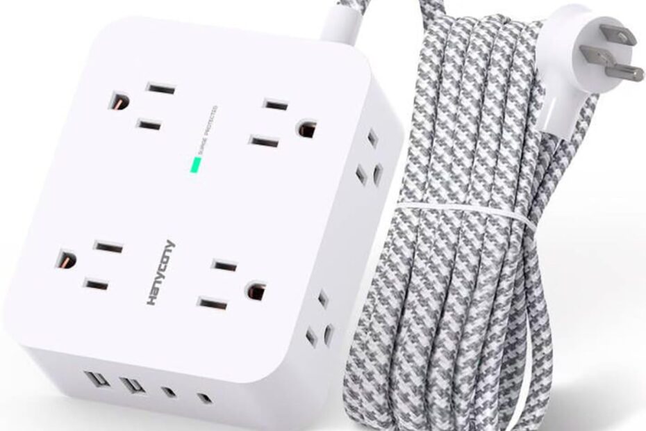 Ultimate Power Solution: HANYCONY Surge Protector with 8 Outlets & USB Ports for Your Home Office