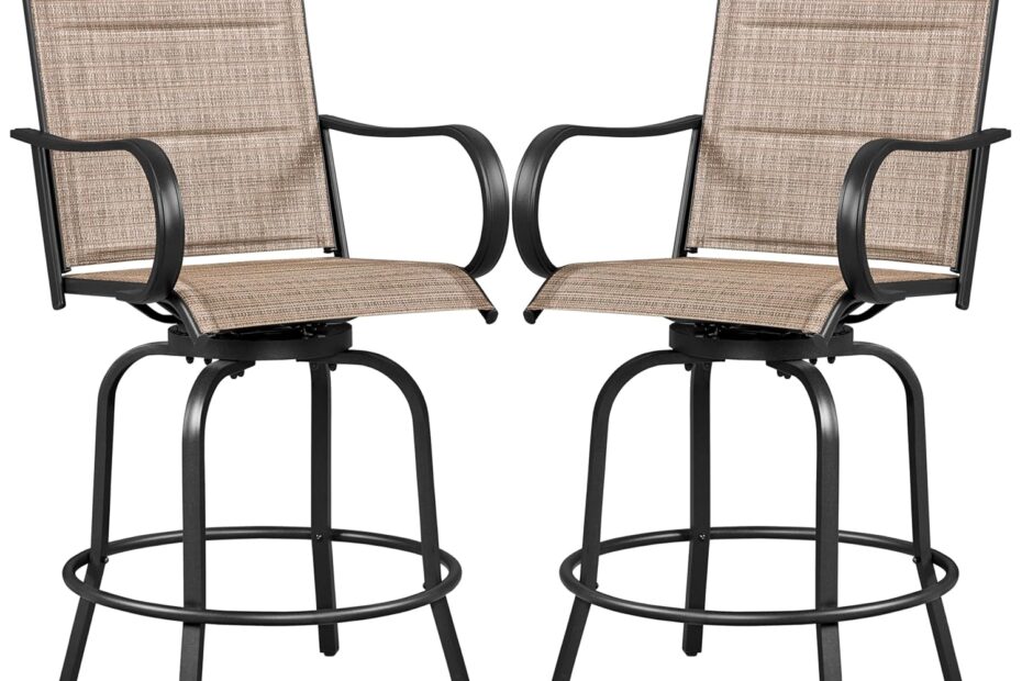 Unwind in Style: Yaheetech Swivel Bar Stools for Ultimate Outdoor Comfort!