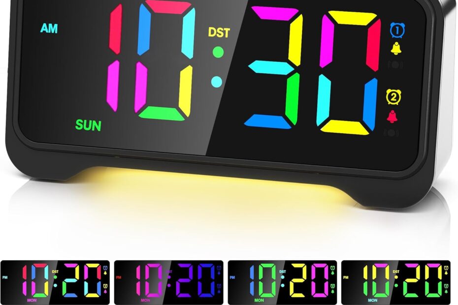 Vibrant Wake-Up: The Ultimate RGB Alarm Clock for Kids & Teens!