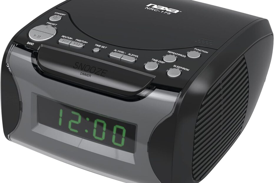 Wake Up Right: The Ultimate Digital Alarm Clock Radio with CD Player & USB Charging!