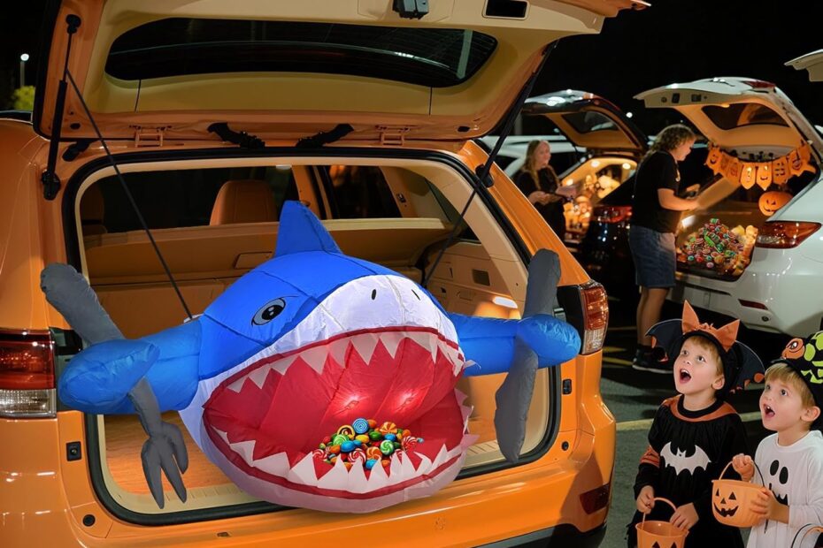 Celebrate Spooktacular Fun with Shark-Themed Halloween Trunk or Treat Decor!