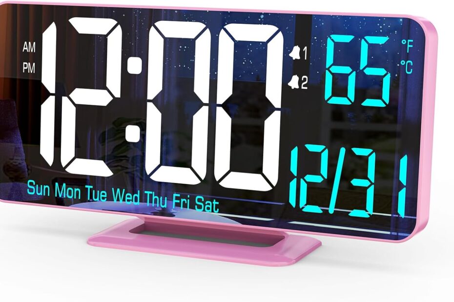 Chic & Functional: The KOSUMOSU Pink Digital Clock Review