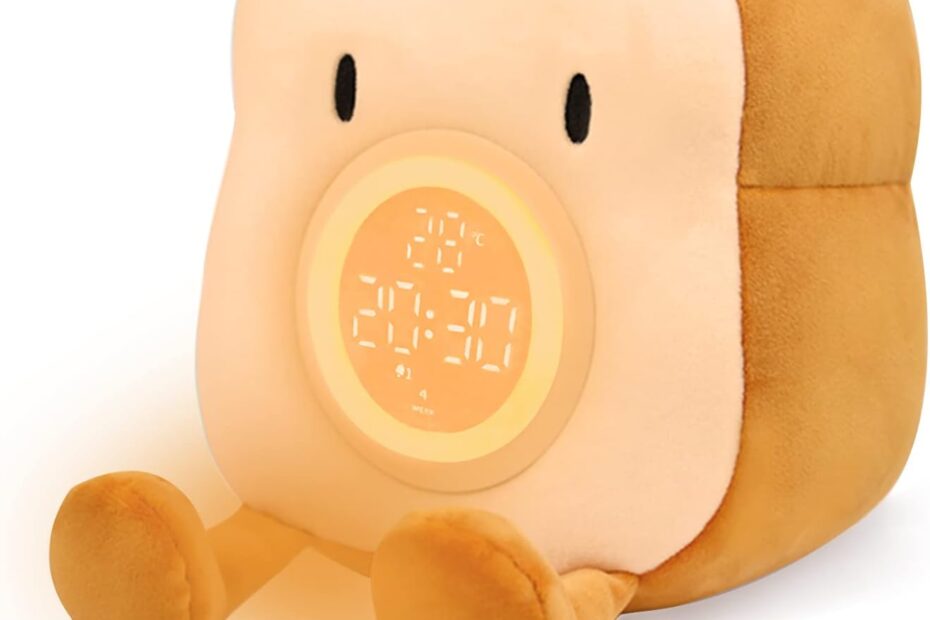 Cozy Comfort: The QANYI Plush Toy Night Light Alarm Clock for Kids