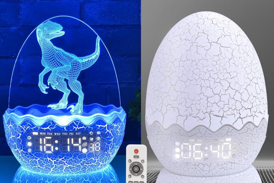 Dinosaur Egg Kids Clock: The Perfect Sleep Companion for Young Adventurers!