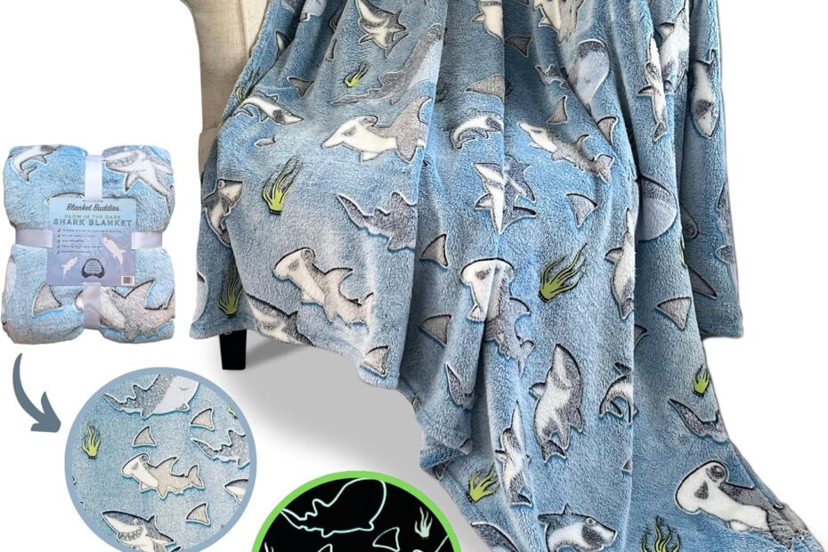 Dive Into Comfort: Review of the Shark Glow in The Dark Fleece Blanket for Kids