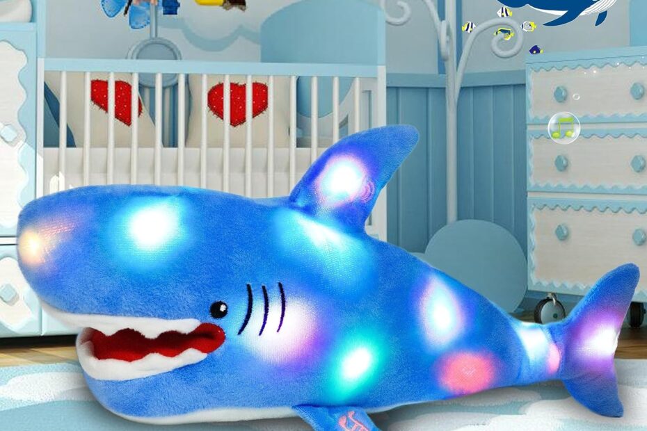 Dive into Fun: Review of the Cuteoy Light-up Singing Plush Shark Toy!