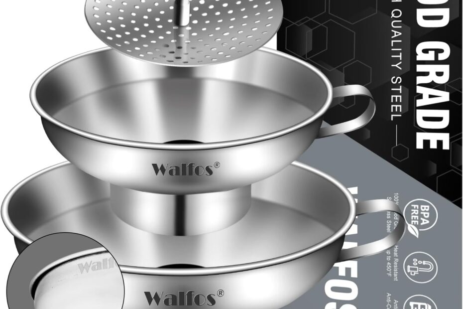 Effortless Kitchen Transfers: Walfos Stainless Steel Funnel Review