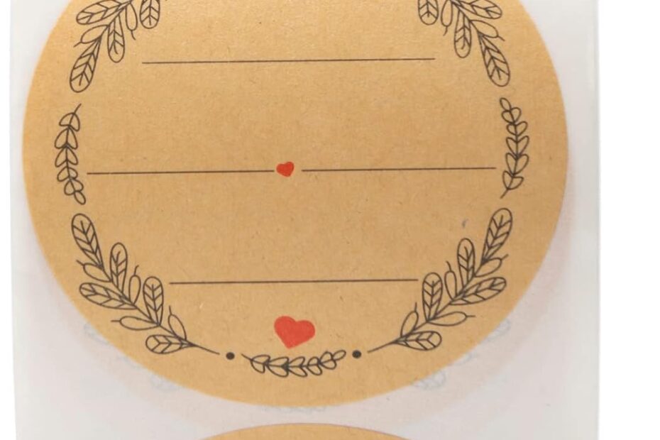 Elevate Your Crafting Game: 500 Natural Brown Kraft Wreath Stickers for All Your Labeling Needs!