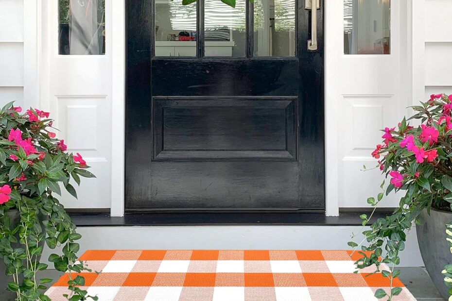 Elevate Your Entryway: IOHOUZE Fall Buffalo Plaid Check Rug Review