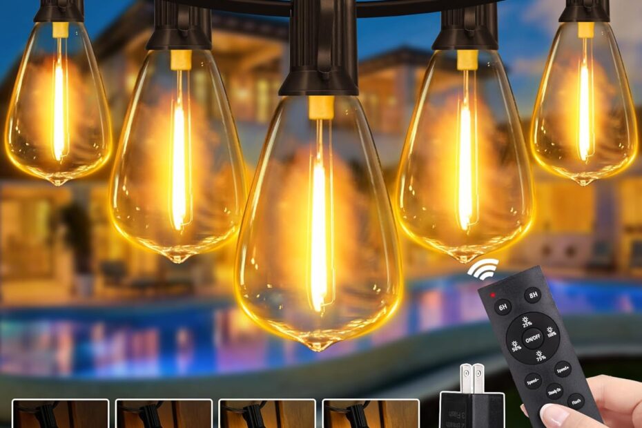 Elevate Your Evenings: The Ultimate 100 FT Dimmable Outdoor String Lights Review