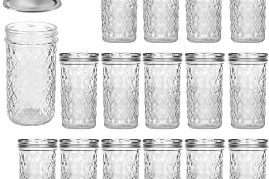 Elevate Your Home Crafting with VERONES 12 OZ Mason Jars – Perfect for Jam, Favors & More!