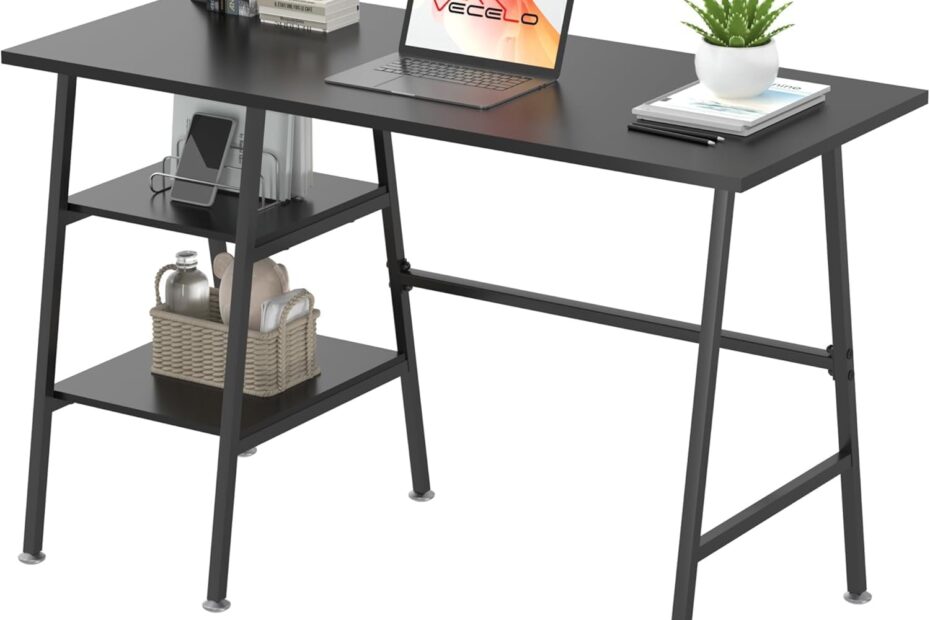 Elevate Your Space: A Review of the VECELO 43 Inch Modern Desk for Home and Office