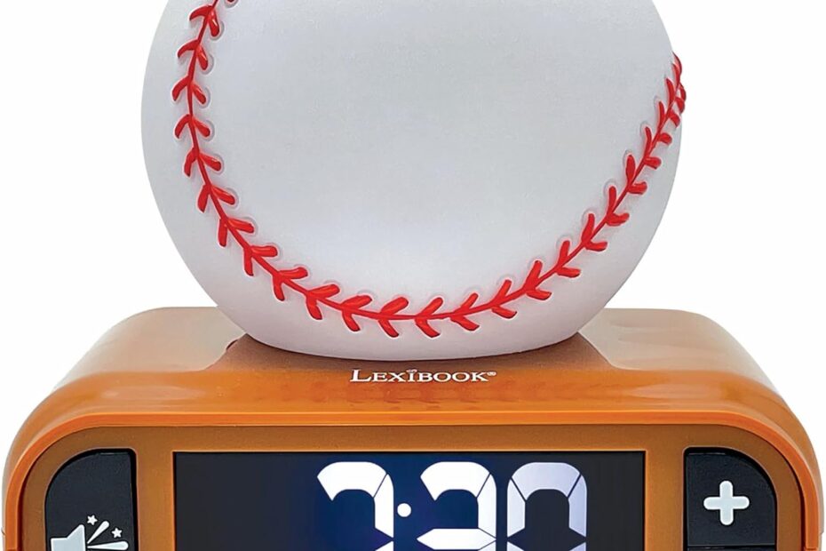 Hit a Home Run with the LEXiBOOK Baseball Nightlight Alarm Clock: A Must-Have for Young Sluggers!