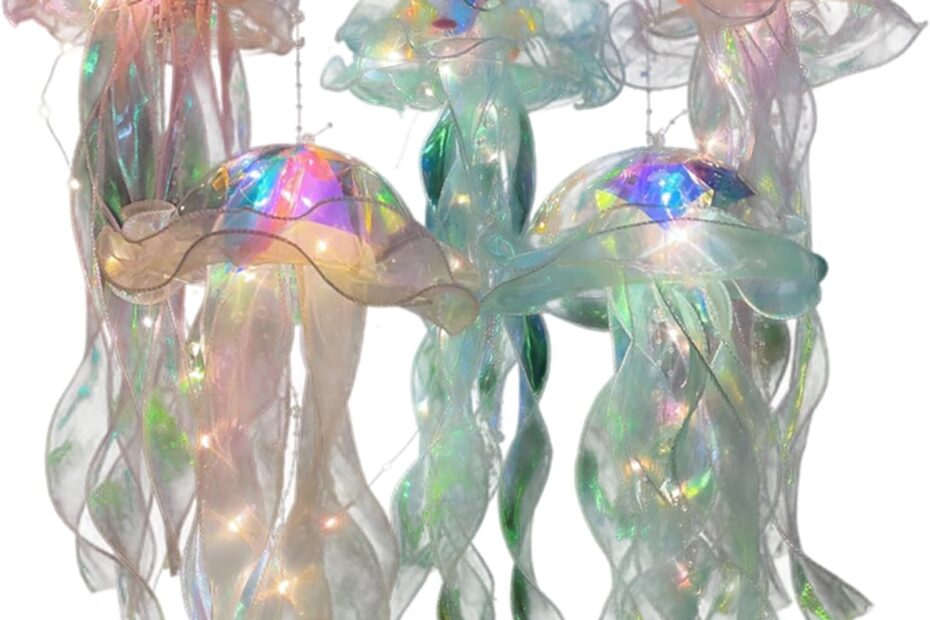 Illuminate Your Celebrations: 5Pcs Colorful Jellyfish Lanterns for Stunning Ocean-Themed Parties!