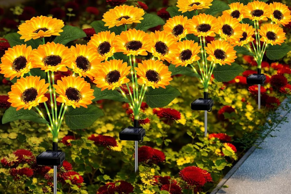 Illuminate Your Garden: Review of 4-Pack Solar Sunflower Lights