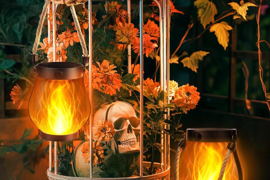 Illuminate Your Halloween: Review of the Solar Flame Lanterns for Spooktacular Outdoor Decor!