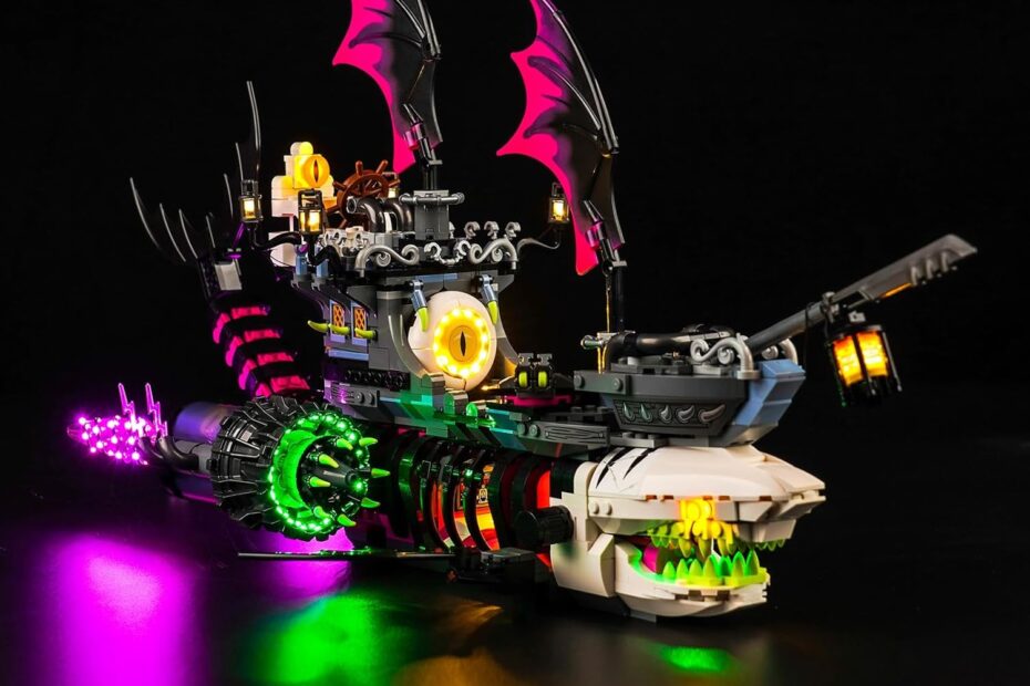 Illuminate Your Imagination: Review of the LED Light Kit for Lego DREAMZzz Nightmare Shark Ship 71469