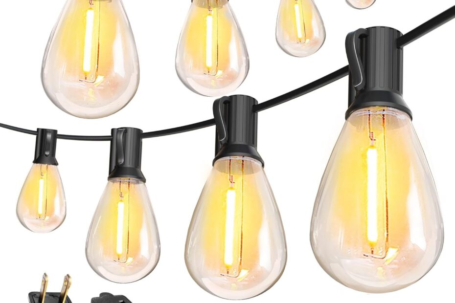 Illuminate Your Outdoors: A Review of 100FT Outdoor String Lights with Shatterproof S14 Bulbs