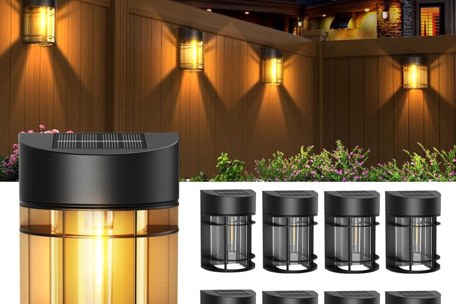 Illuminate Your Outdoors: A Review of 8 Pack Solar Fence Lights
