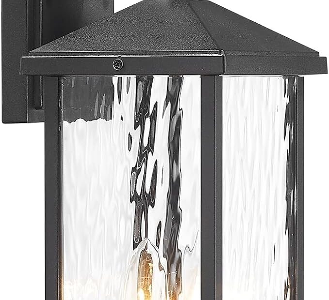 Illuminate Your Outdoors: A Review of Modern Porch Lights with Water Ripple Glass