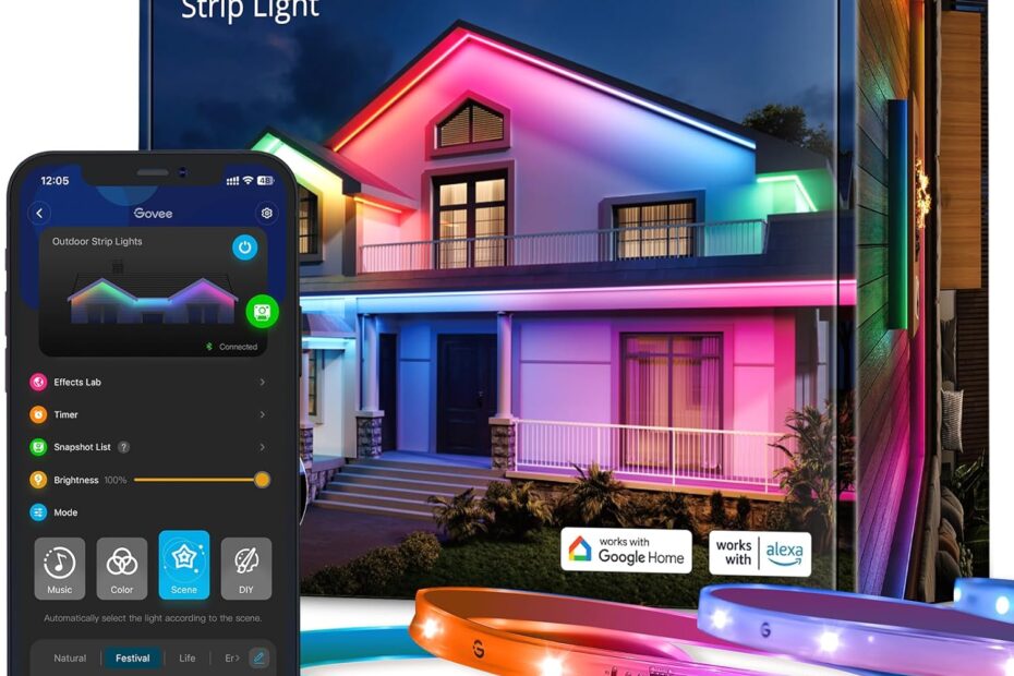 Illuminate Your Outdoors: Govee 98.4ft Smart LED Strip Lights Review