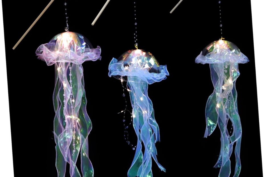 Illuminate Your Space: 3pcs Portable Jellyfish Lantern Lights Review!