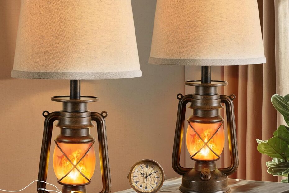 Illuminate Your Space: A Review of LEDIARY's Vintage Lantern Table Lamps