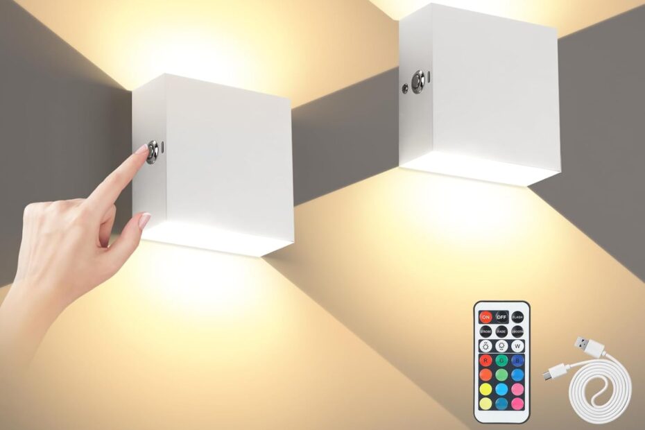 Illuminate Your Space: A Review of LIGHTESS Rechargeable Wall Sconces with Remote Control