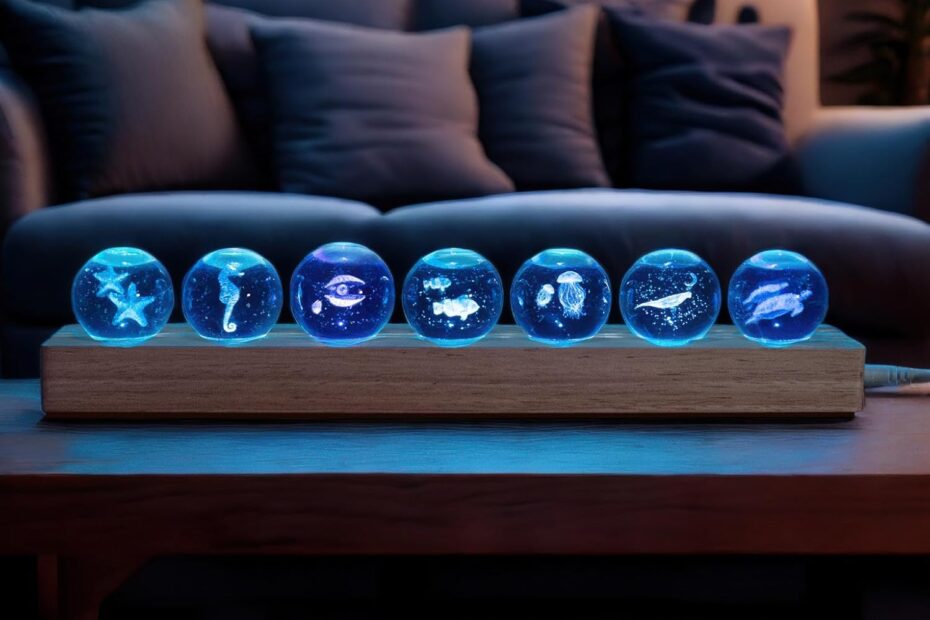 Illuminate Your Space: A Review of the 7 Pcs Animals Crystal Ball Night Light Set