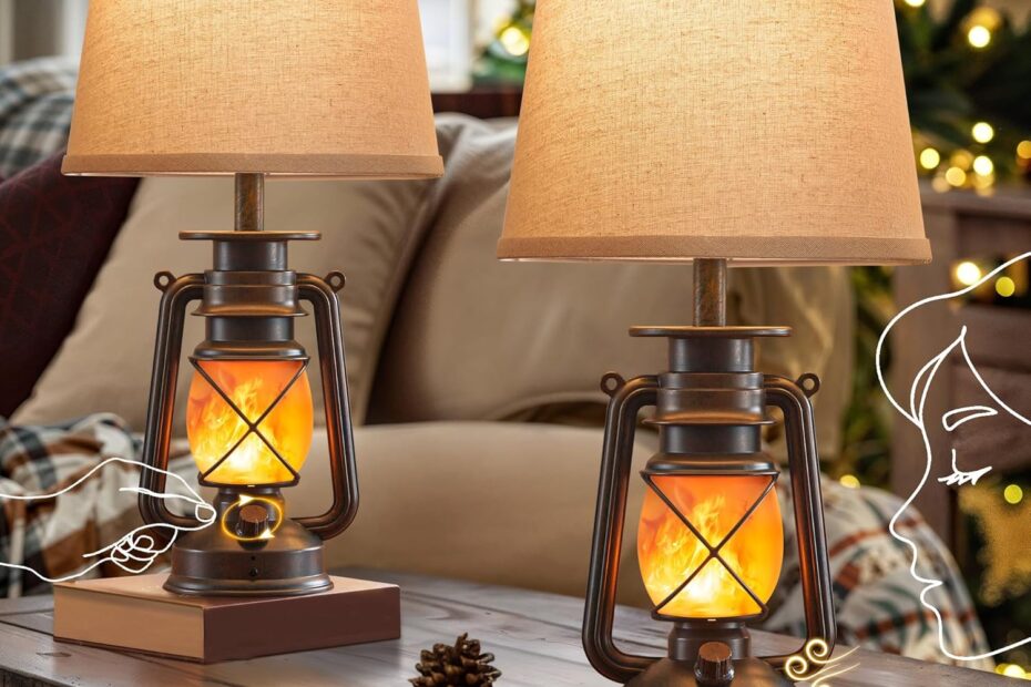 Illuminate Your Space: LEDIARY Flickering Flame Lantern Lamps for Cozy Ambiance
