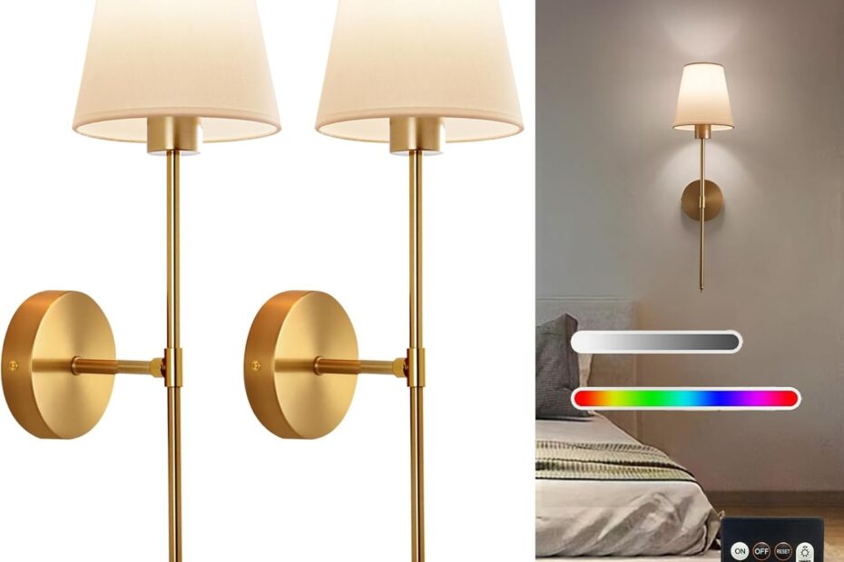 Illuminate Your Space: Review of Gold Rechargeable Wireless Wall Sconces