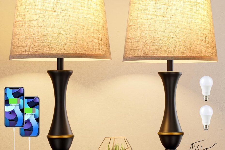 Illuminate Your Space: Review of Upgraded Touch Lamps for Night Stands Set of 2