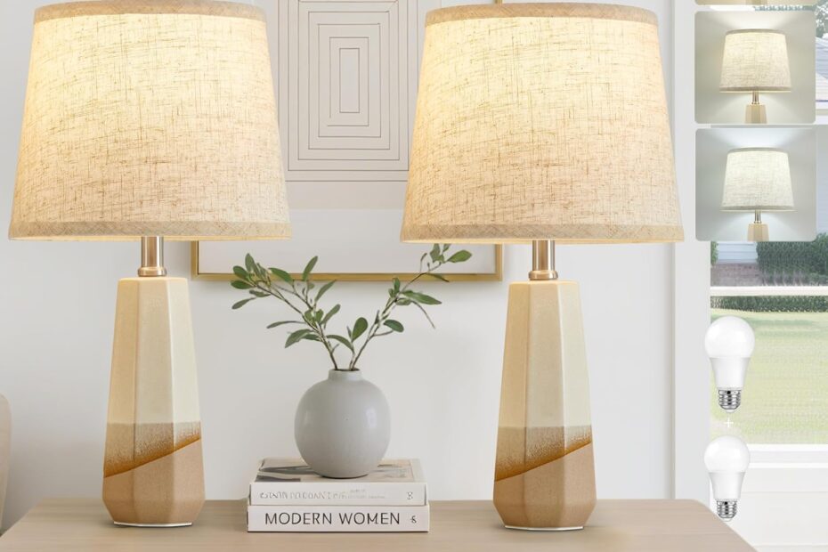 Illuminate Your Space: The GyroVu Adjustable Ceramic Table Lamp Set Review