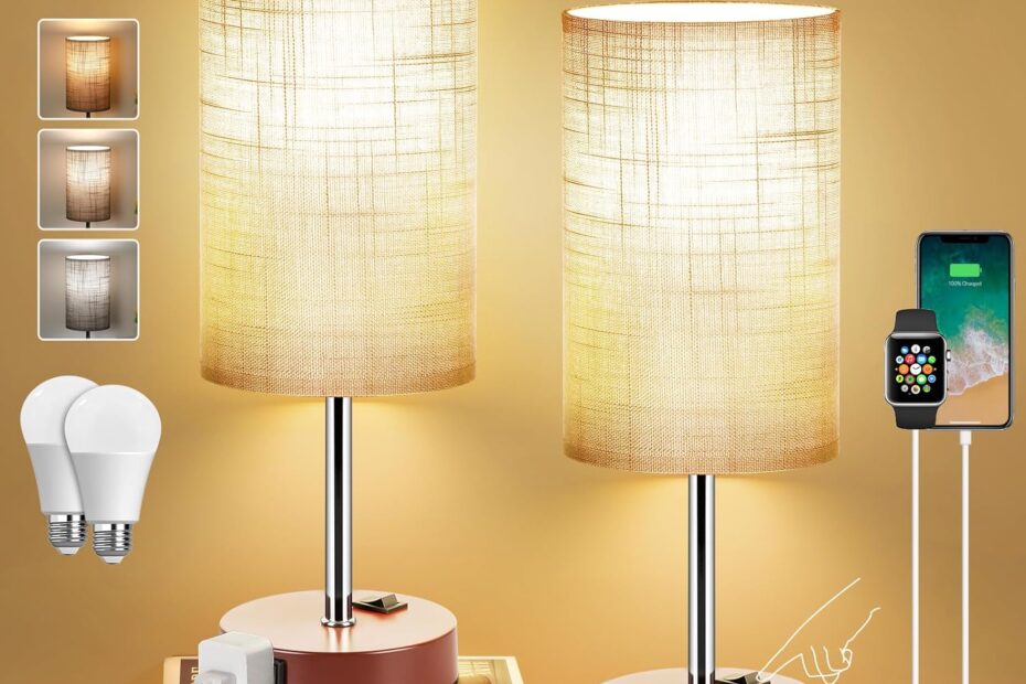 Illuminate Your Space: ZJOJO 3-Way Dimmable Table Lamps Review