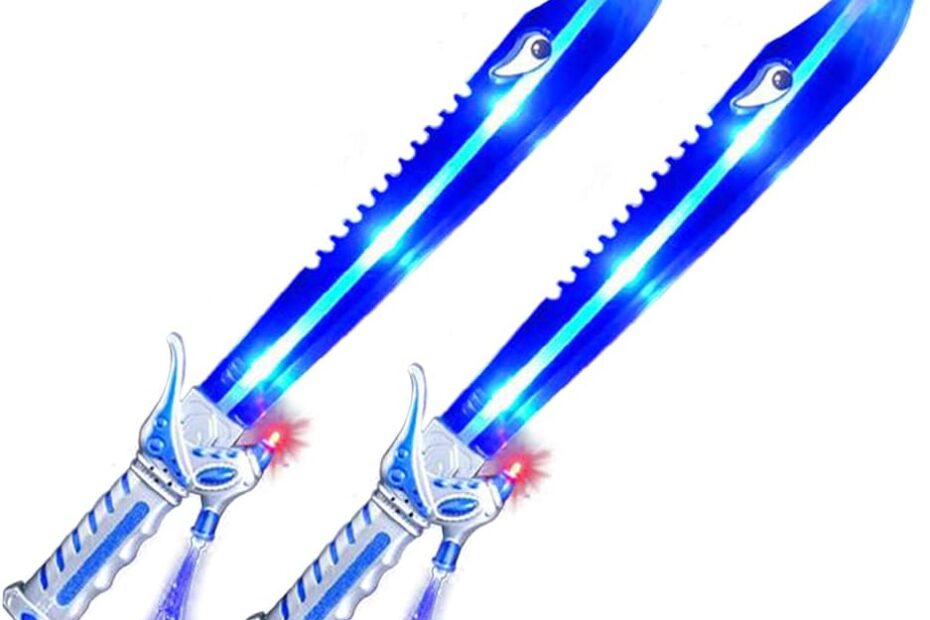 Light Up Adventures: The ArtCreativity Fiber Optic Shark Swords Review!