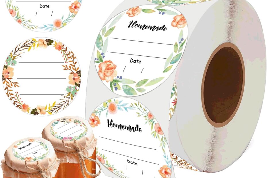 Organize Your Canning with 500 Watercolor Floral Stickers: Perfect for Homemade Goodies!