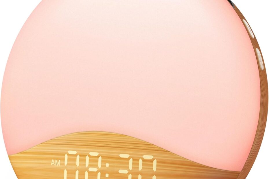 Rise and Shine with the Ecozy Wood Grain Sunrise Alarm Clock: Your Ultimate Sleep Companion!